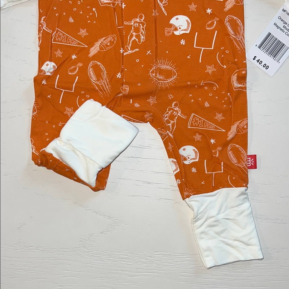 Magnetic Me Orange Game Day Convertible Coverall 0-3 months - Picture 3 of 4